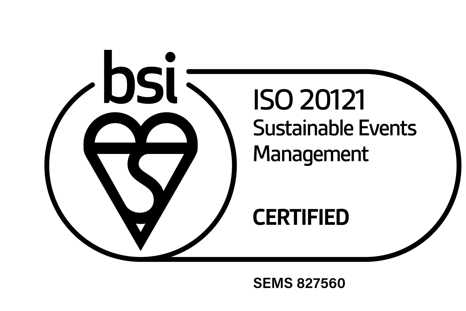 BSI ISO 20121 Certified Logo